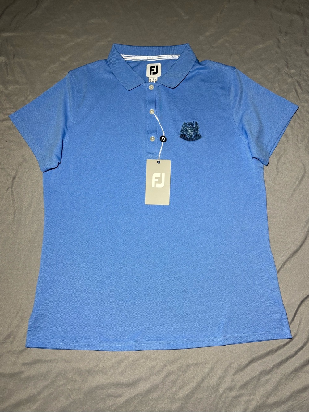 New FJ Stretch Pique Shirt Women’s Polo Shirt Light Blue Size Large